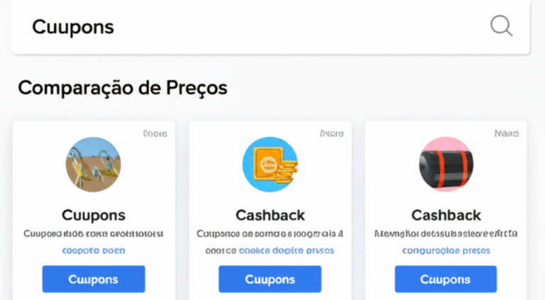 Captura de tela da interface de uma extensão de navegador para compras.