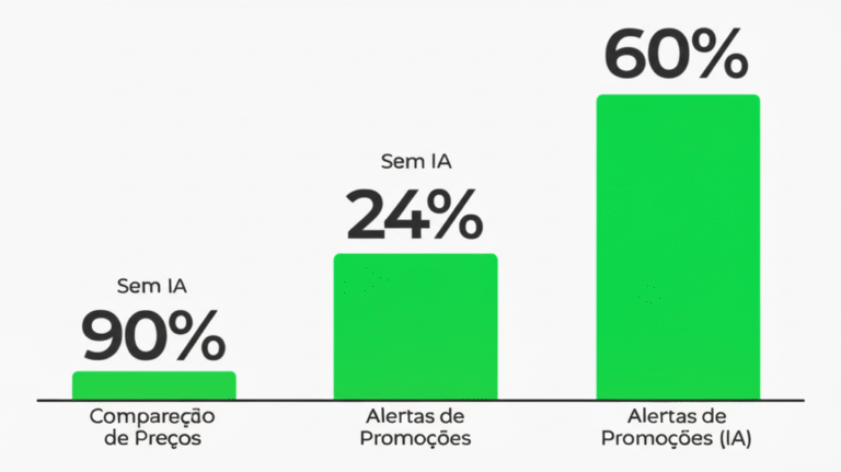 Gráfico mostrando economia de dinheiro com ferramentas de IA