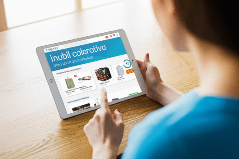 Pessoa analisando ofertas em um tablet.