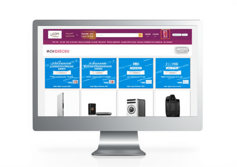 Tela de computador mostrando comparador de preços online